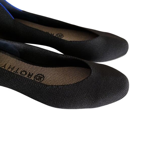 ROTHY'S Flats The Square Classic Black Ballet Flats Women's  Sz 8 - Picture 6 of 13